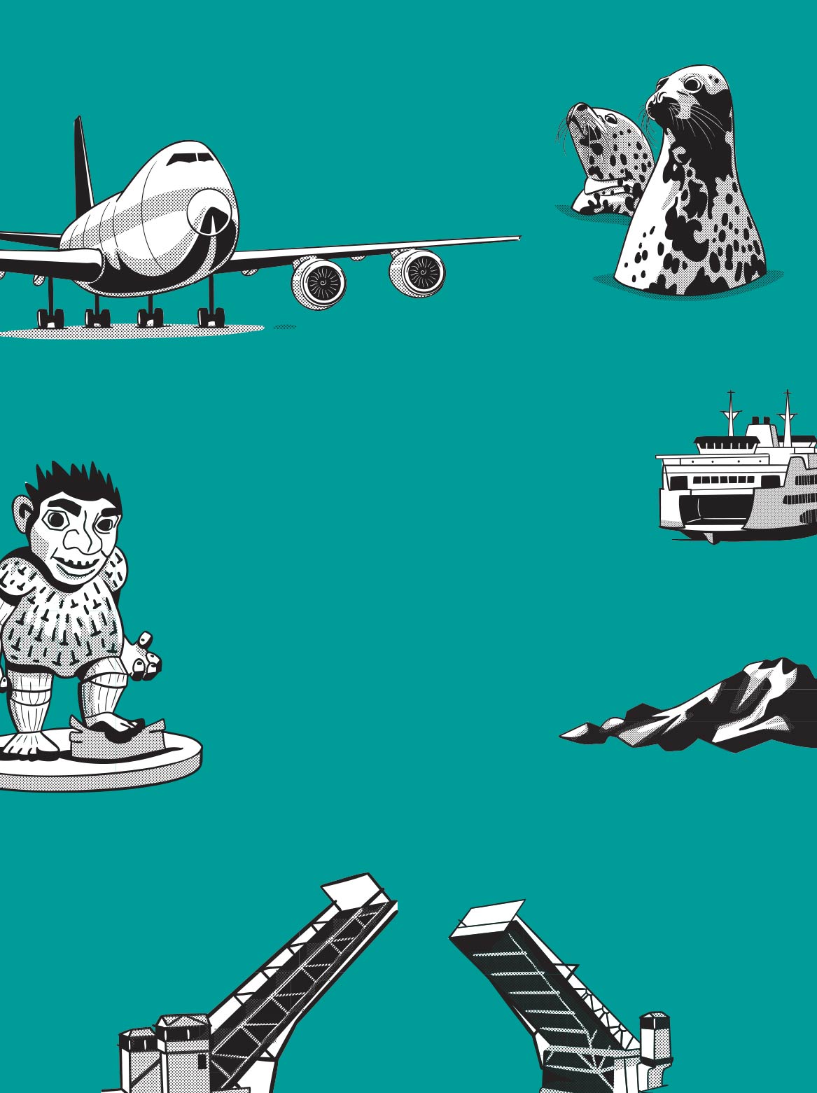 Illustrations of Places in Seattle